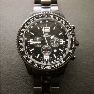 Adee Kaye Black Chronograph Watch